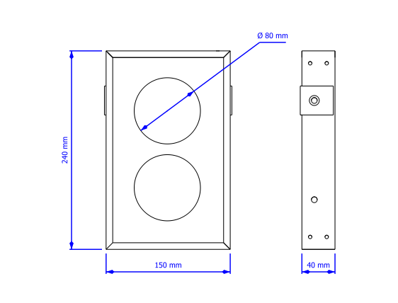 LED Semaphore-Dimensions